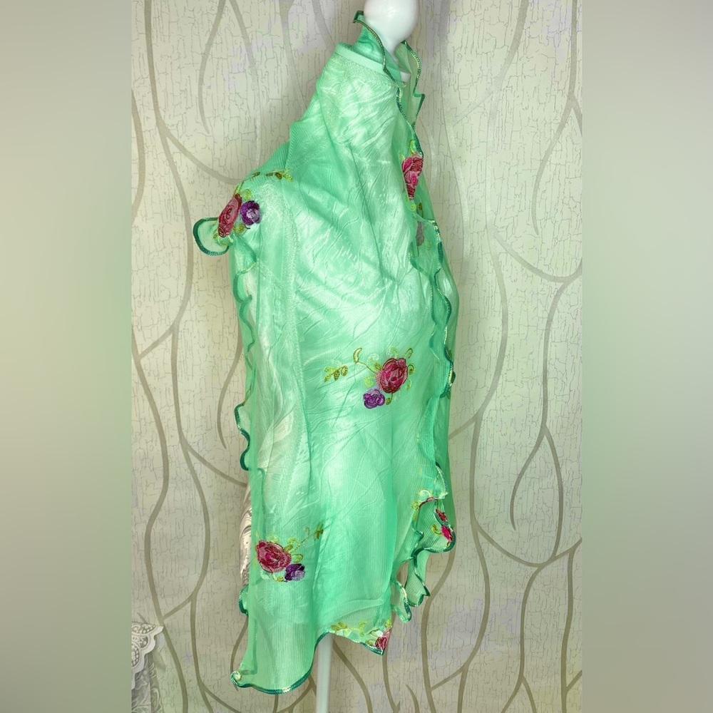 🌹 Miss Renfrew by Holt Renfrew 🌹 Vintage Off Shoulder Floral Chiffon Gown - Picture 16 of 16